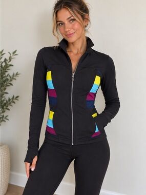 Lululemon Forme Jacket II – Striped Panel Edition Size 6
